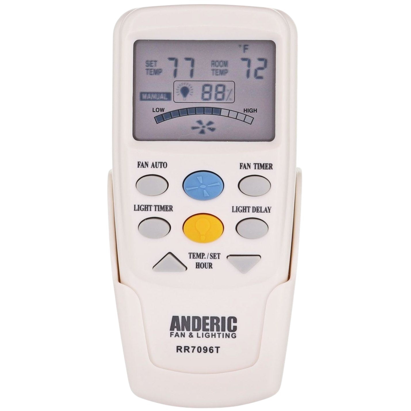 Anderic CHQ7096TKIT (FAN28R-T) Universal Ceiling Fan Remote Control Add-on Kit for 3-speed AC Fans – Includes RR7096T Thermostatic Remote & FAN28R-T Receiver