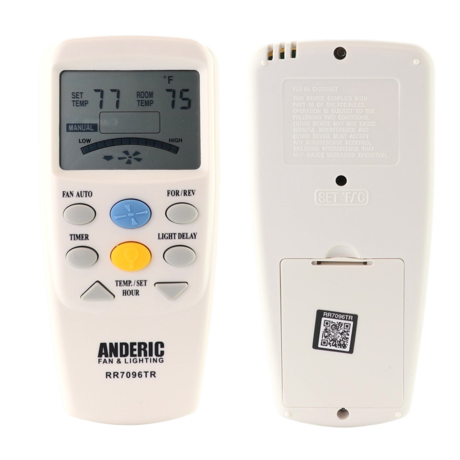 Hampton Bay CHQ7096T Thermostatic with Reverse Ceiling Fan Remote Control | CHQ8BT7096T