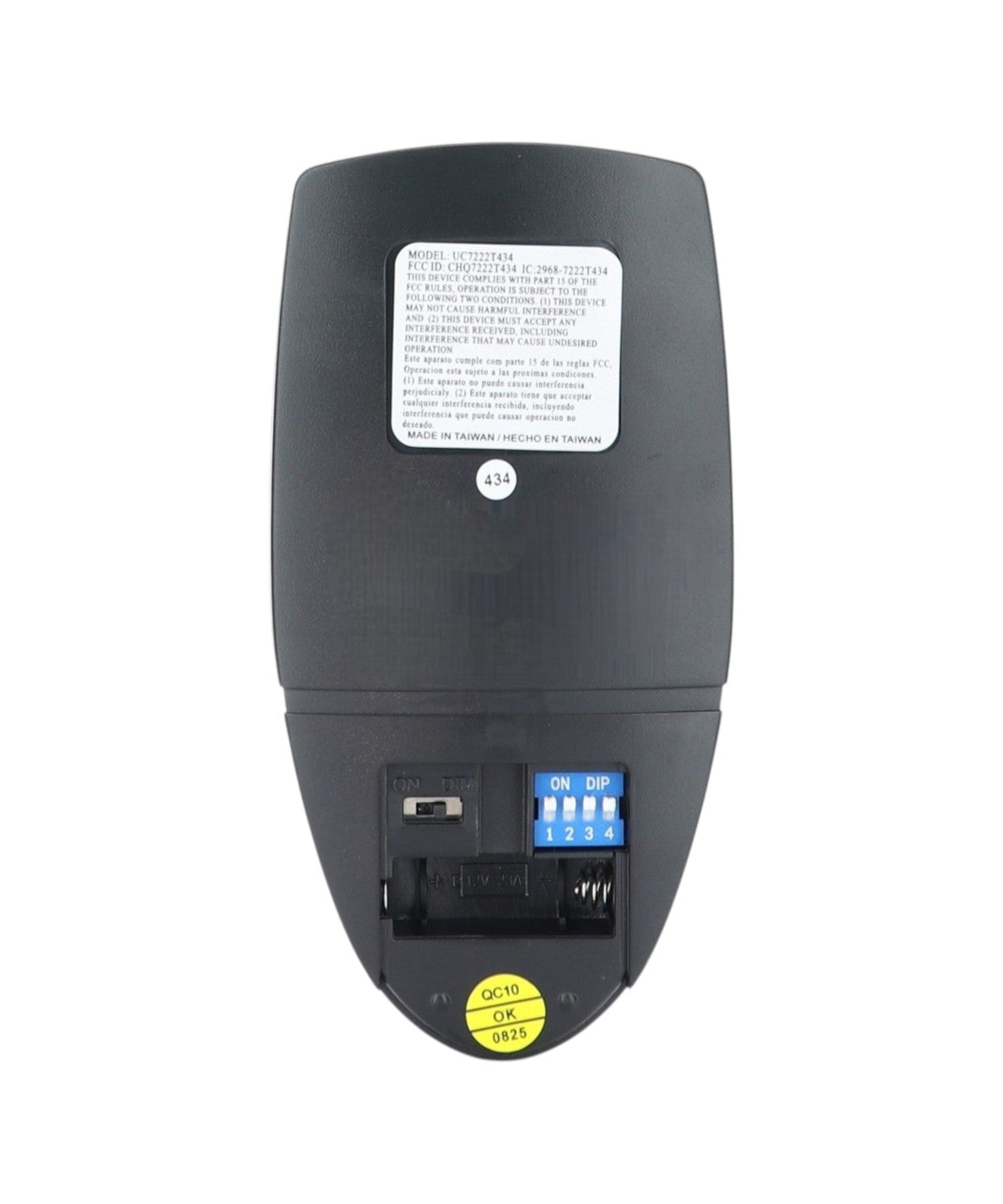 Anderic RR7222T434 Ceiling Fan Remote Control for Home Decorators Collection & Hampton Bay | Altura 68 In | UC7222T | CHQ7222T | Reverse | 434 MHz |