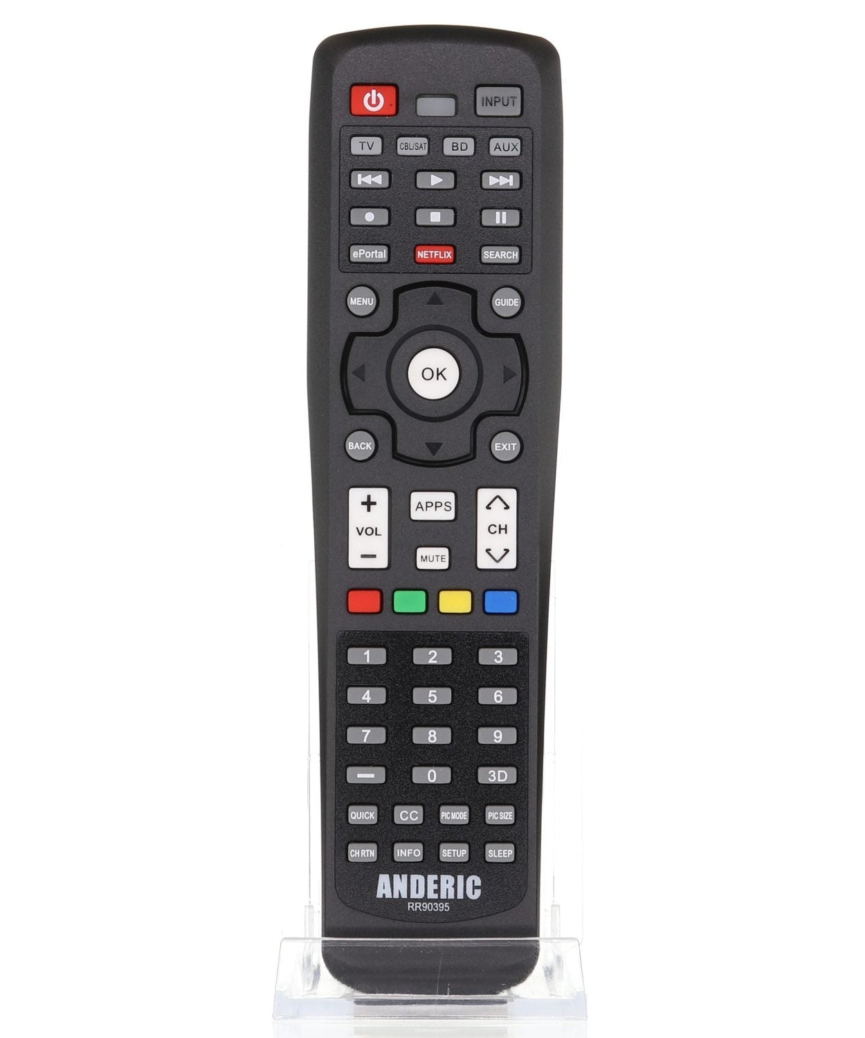 Anderic RR90395 Repalcement Smart TV Remote Control for Toshiba CT-90395 and Others