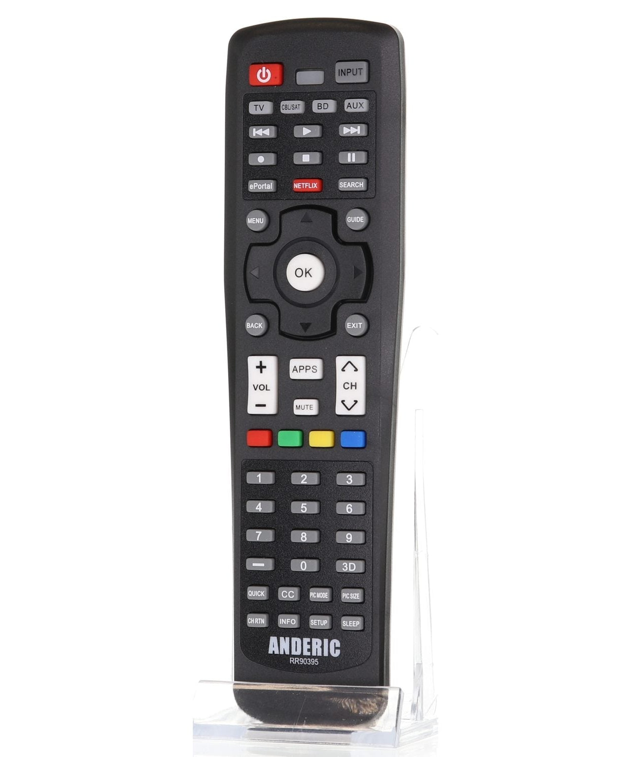 Anderic RR90395 Repalcement Smart TV Remote Control for Toshiba CT-90395 and Others
