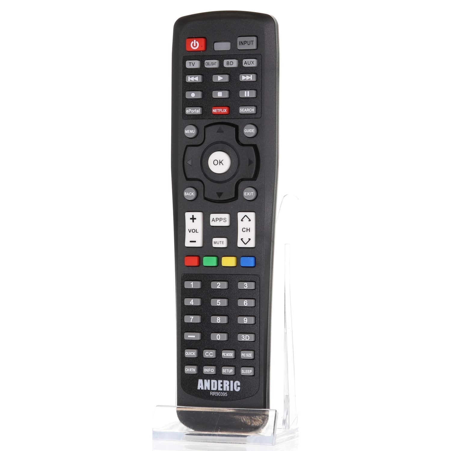 Anderic RR90395 Repalcement Smart TV Remote Control for Toshiba CT-90395 and Others