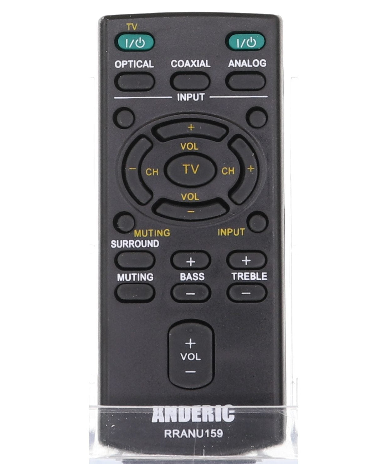 Anderic RRANU159 Replacement Remote Control for Sony Sound Bar RM-ANU159, RM-ANU160, RMT-AH101U, RMT-AH101U, RM-ANU191, and Others