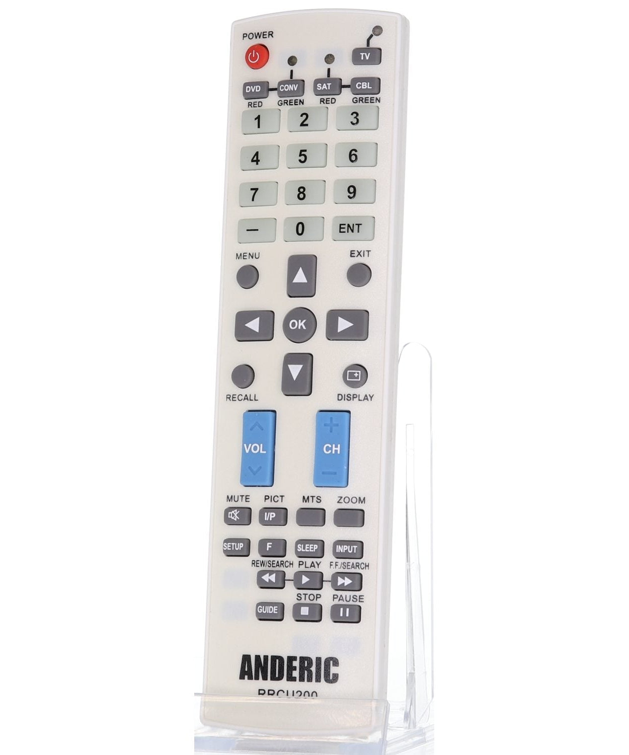 Anderic RRCU200 Universal 5-Device Remote Control for Apex Devices | RCU200 RCU-200