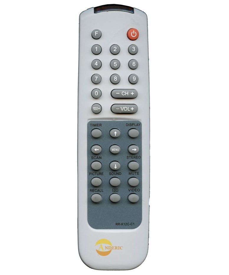 Anderic RRK12CC1 Replacement TV Remote Control for Apex | K12BC2, K12CC1, K12BC1, K12LC1, K12BC11
