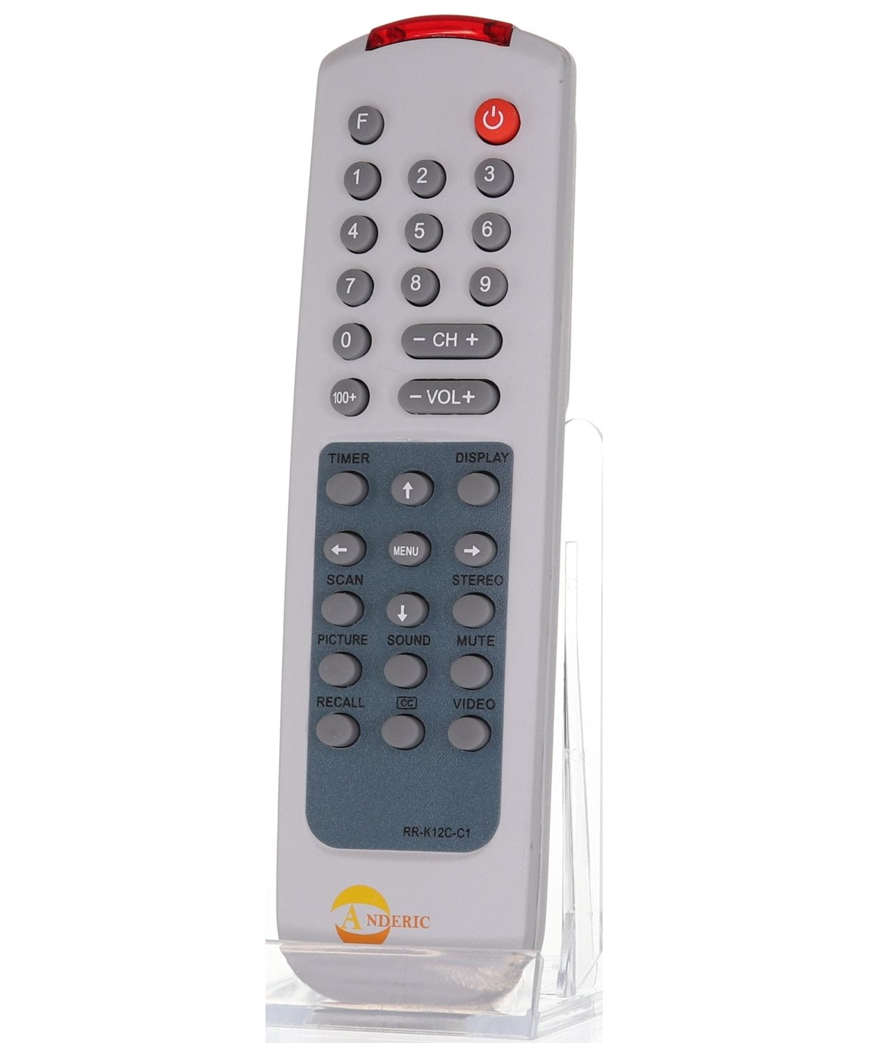 Anderic RRK12CC1 Replacement TV Remote Control for Apex | K12BC2, K12CC1, K12BC1, K12LC1, K12BC11