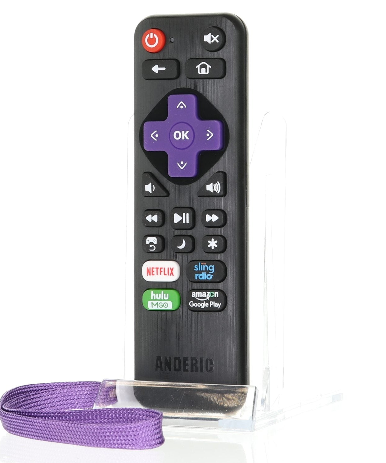 Anderic RRLC16.2 Universal Remote control with Learning for Sharp Roku-Enabled TVs | LC-RCRUS-16