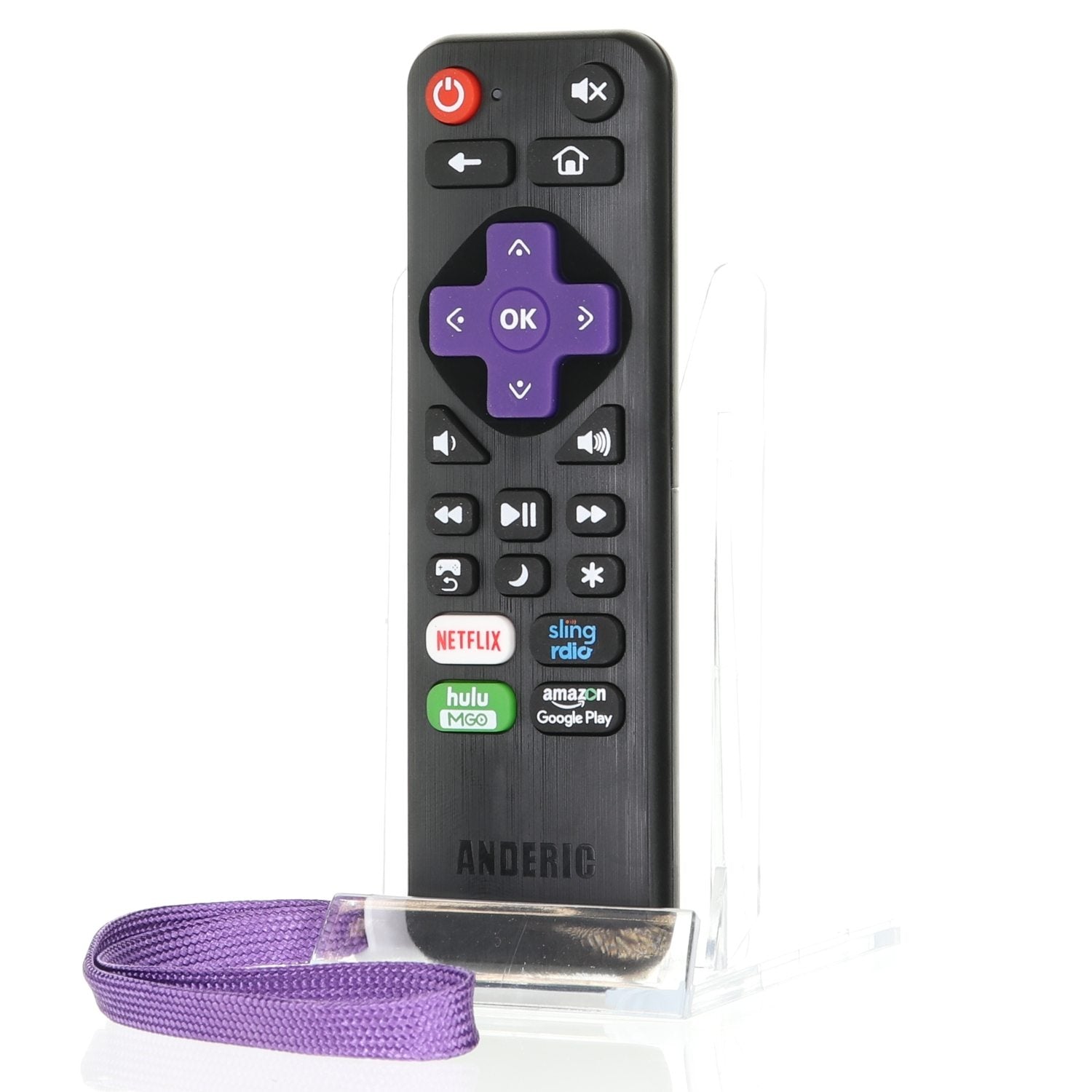 Anderic RRLC16.2 Universal Remote control with Learning for Sharp Roku-Enabled TVs | LC-RCRUS-16