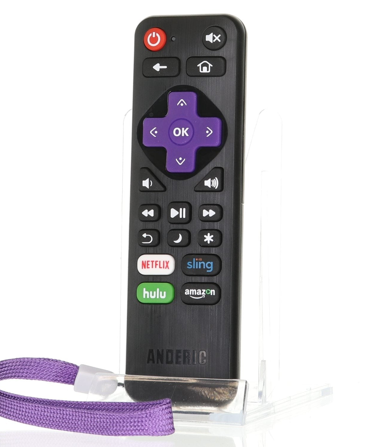 Anderic RRLF16 Replacement Remote Control for Roku TVs such as ONN, Hisense, Philips, TCL, RC-AFIR, RC-ALIR, RC280