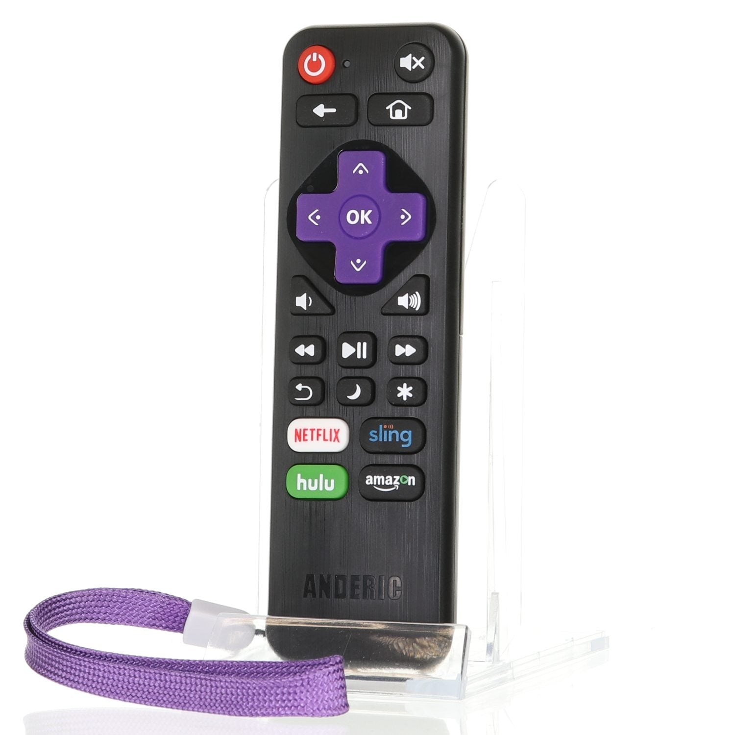 Anderic RRLF16 Replacement Remote Control for Roku TVs such as ONN, Hisense, Philips, TCL, RC-AFIR, RC-ALIR, RC280