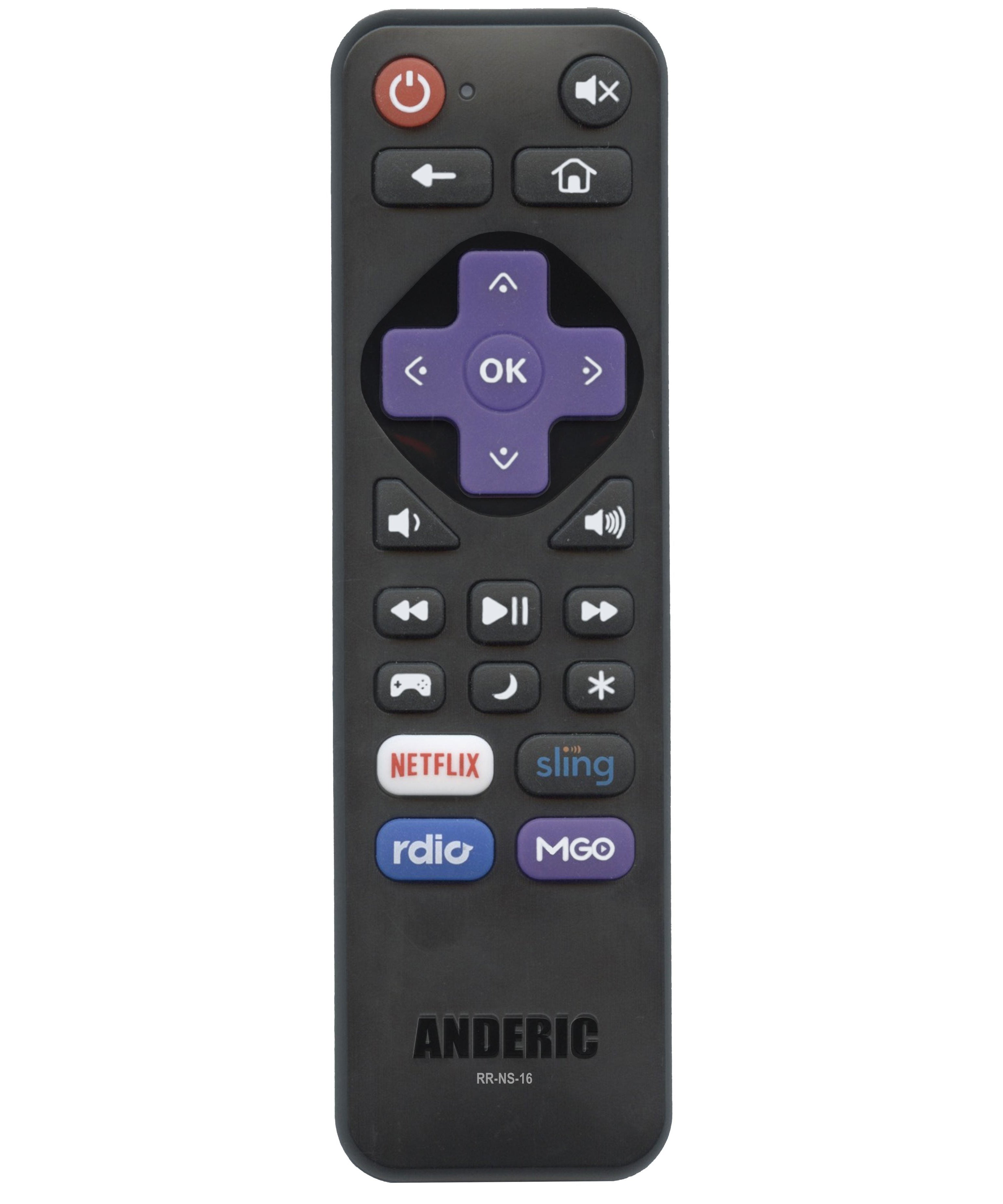 Anderic RRNS16 Replacement TV Remote Control for INSIGNIA Roku-Enabled TV's 2015 - 2016 | No programming Required