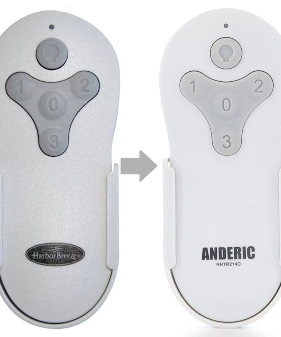 Anderic RRTR214D Replacement Ceiling Fan Remote Control for Harbor Breeze TR214D, KUJCE10311, KUJCE10712, and Others
