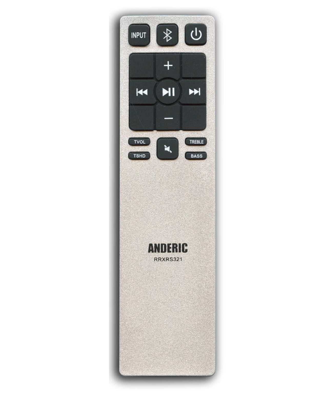 Anderic RRXRS321 Replacement Remote Control for Vizio Sound Bar XRS321-C and Similar Models