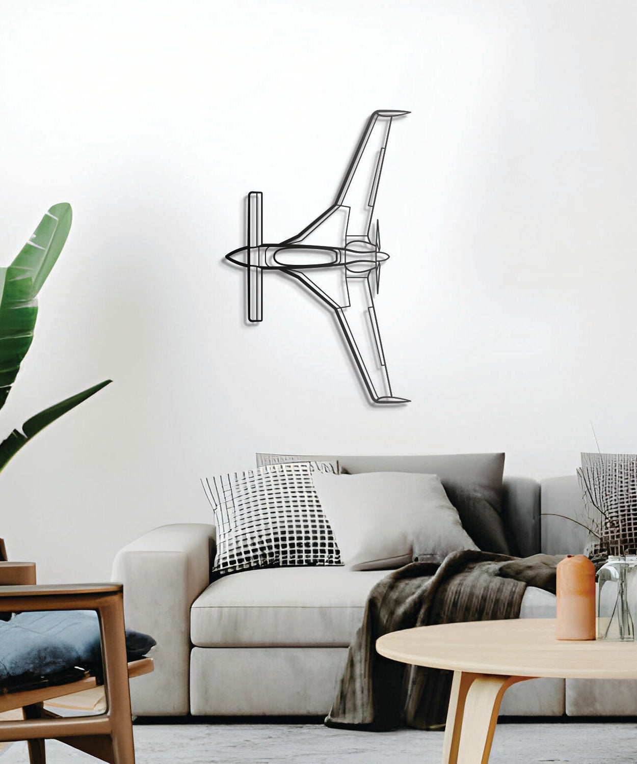 Long-EZ TOP Metall-Flugzeug-Wandkunst - NCP0288