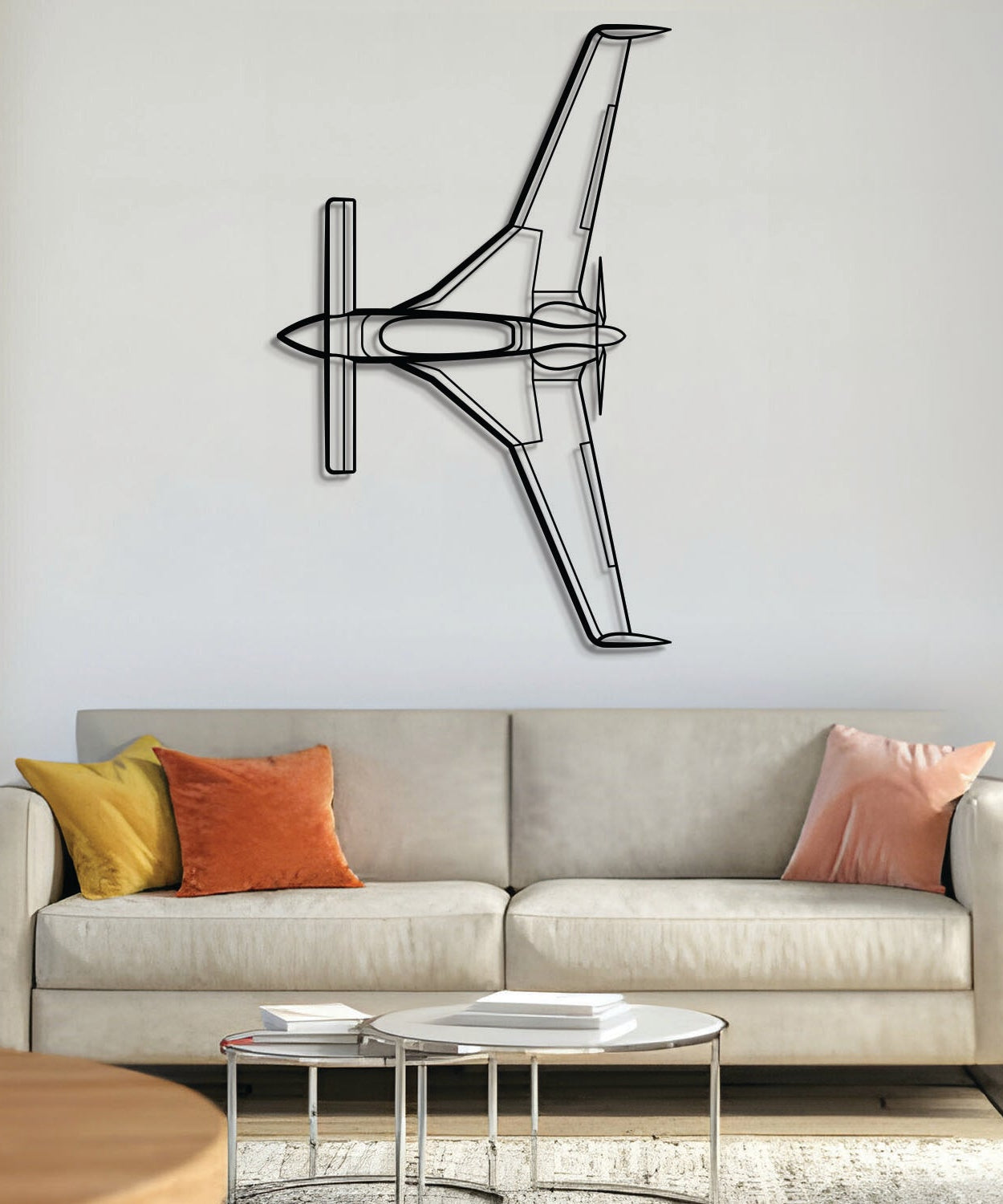 Long-EZ TOP Metall-Flugzeug-Wandkunst - NCP0288