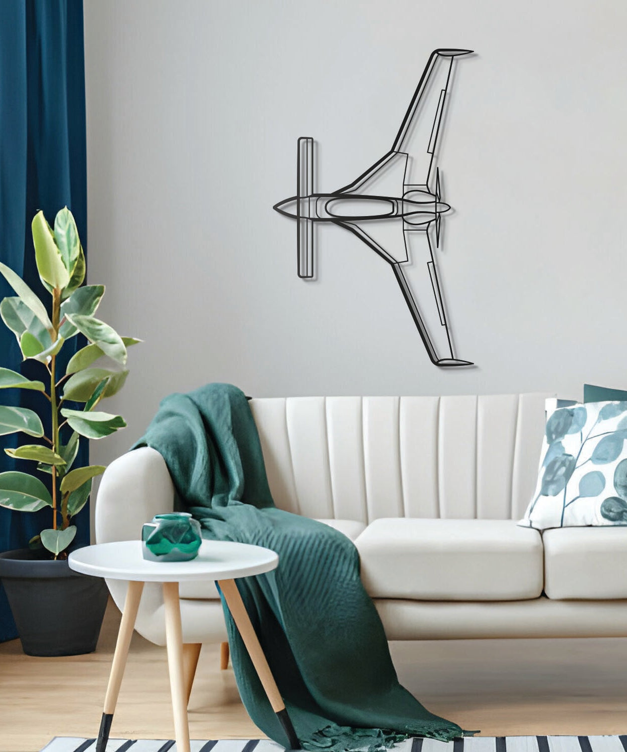 Long-EZ TOP Metall-Flugzeug-Wandkunst - NCP0288
