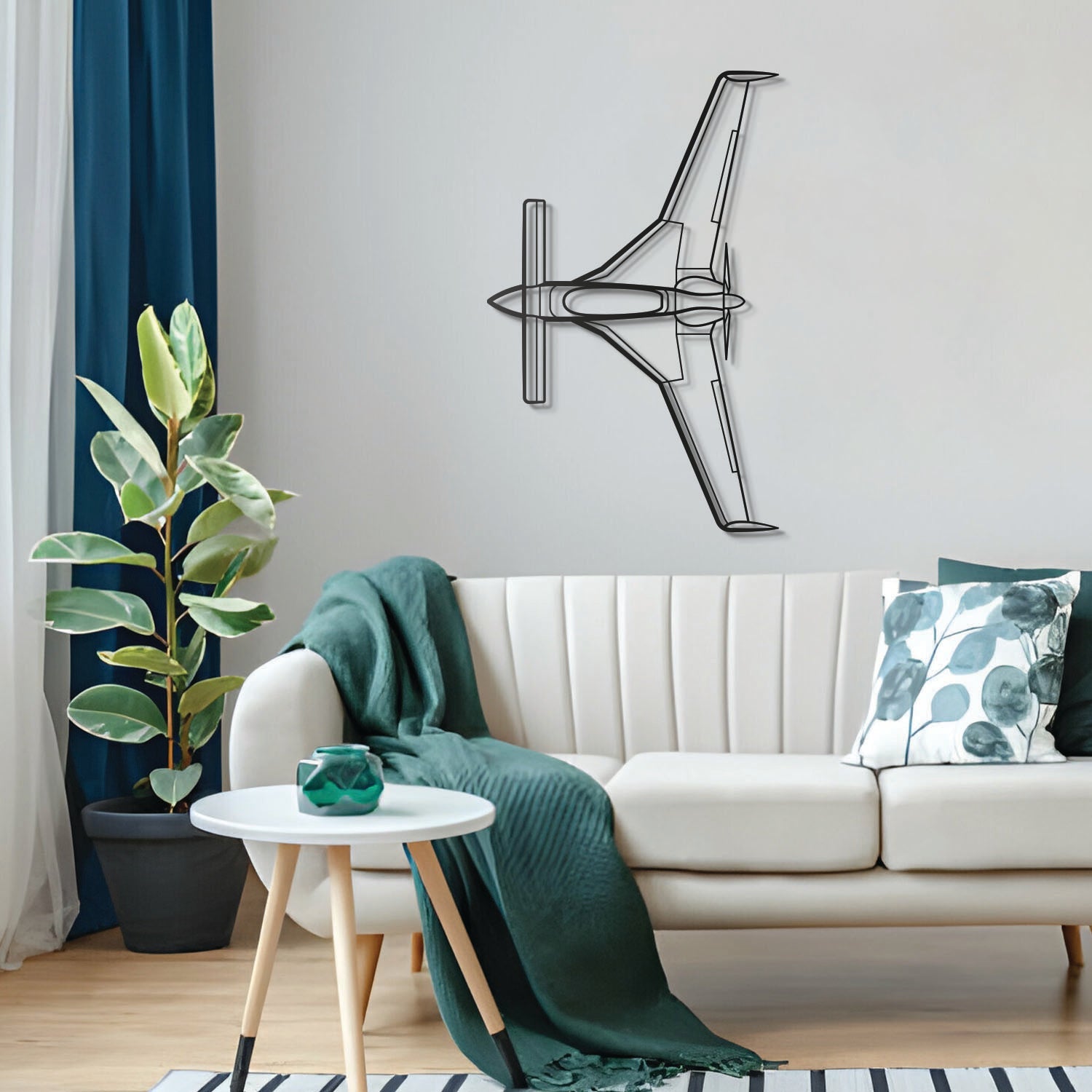 Long-EZ TOP Metall-Flugzeug-Wandkunst - NCP0288