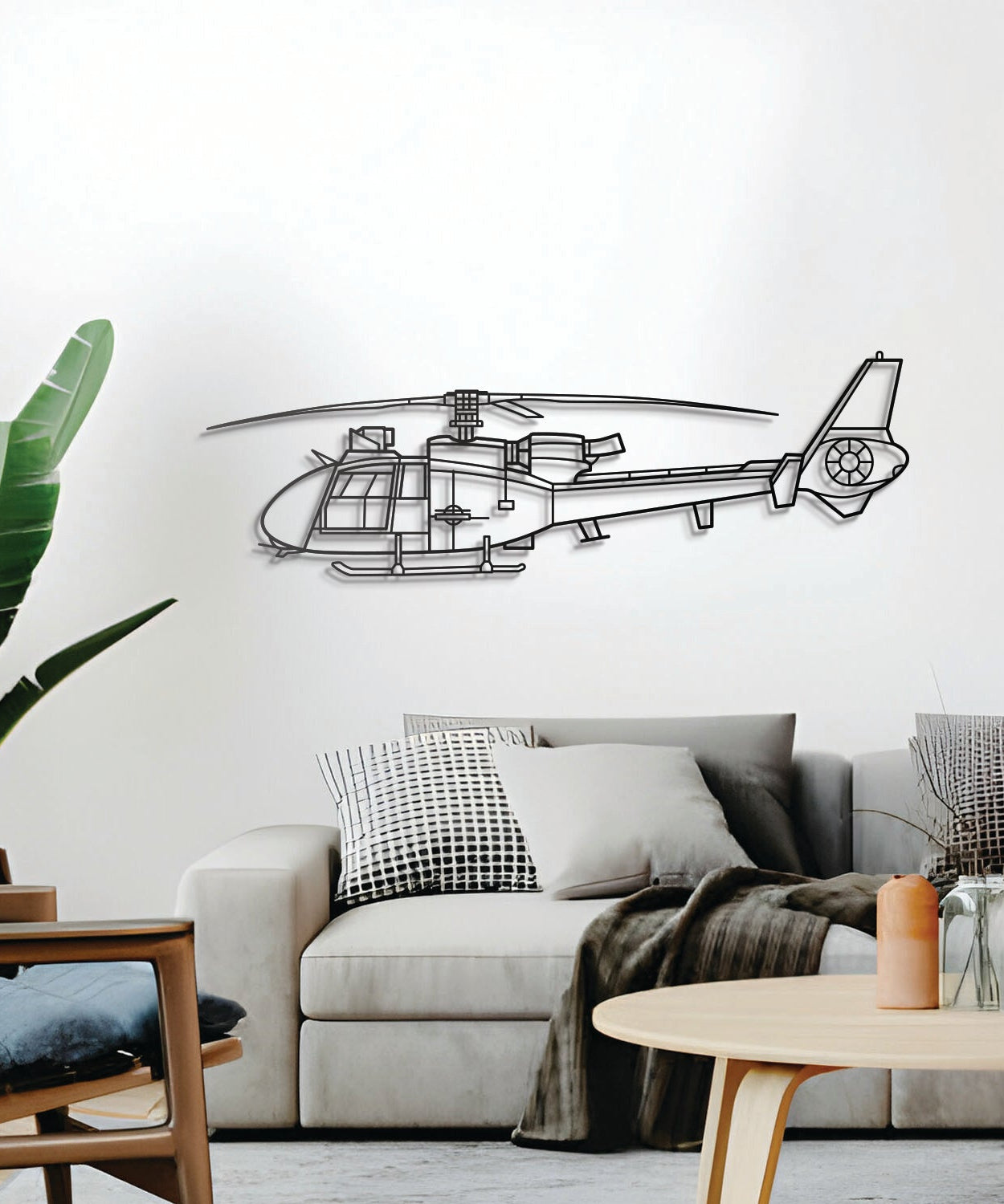 SA342M1 Metallflugzeug Wandkunst - NCP0395