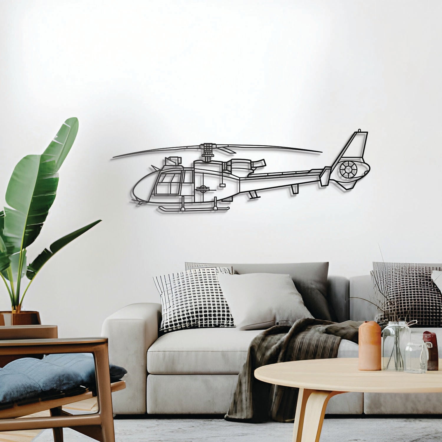 SA342M1 Metallflugzeug Wandkunst - NCP0395