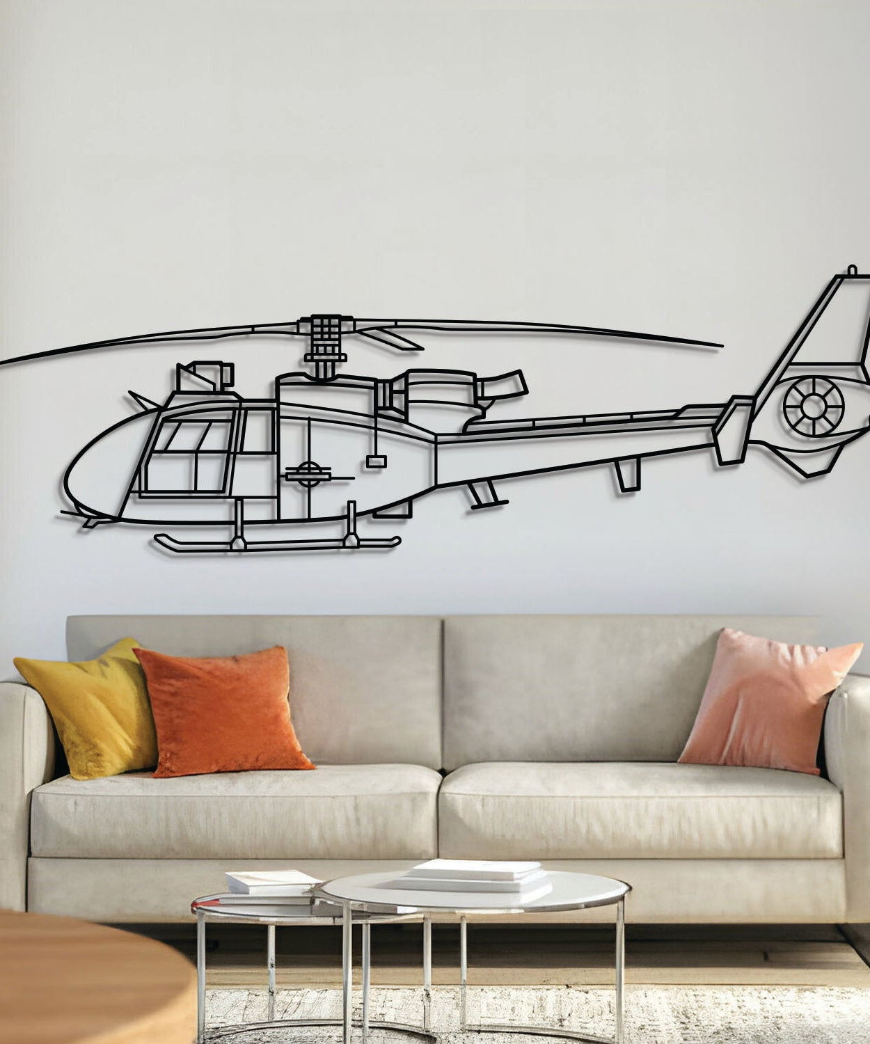 SA342M1 Metallflugzeug Wandkunst - NCP0395