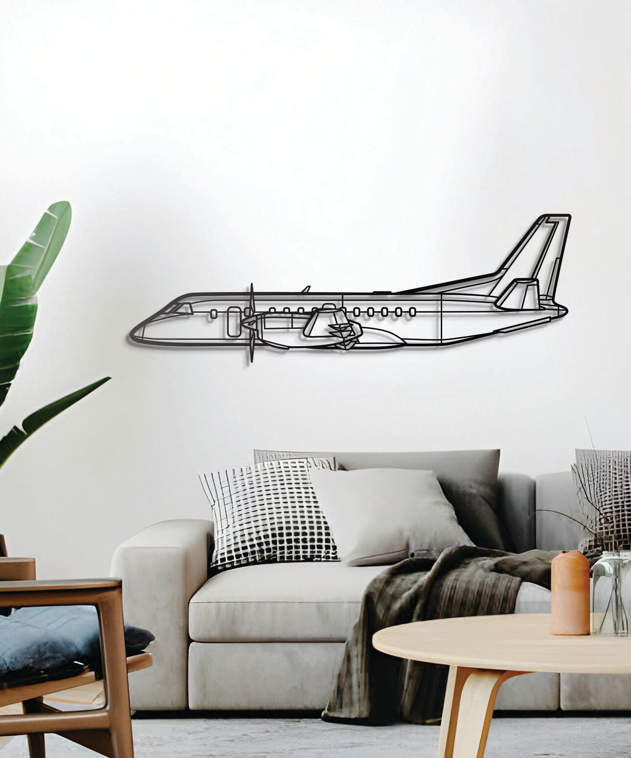 340B Plus Metallflugzeug Wandkunst – NCP0305