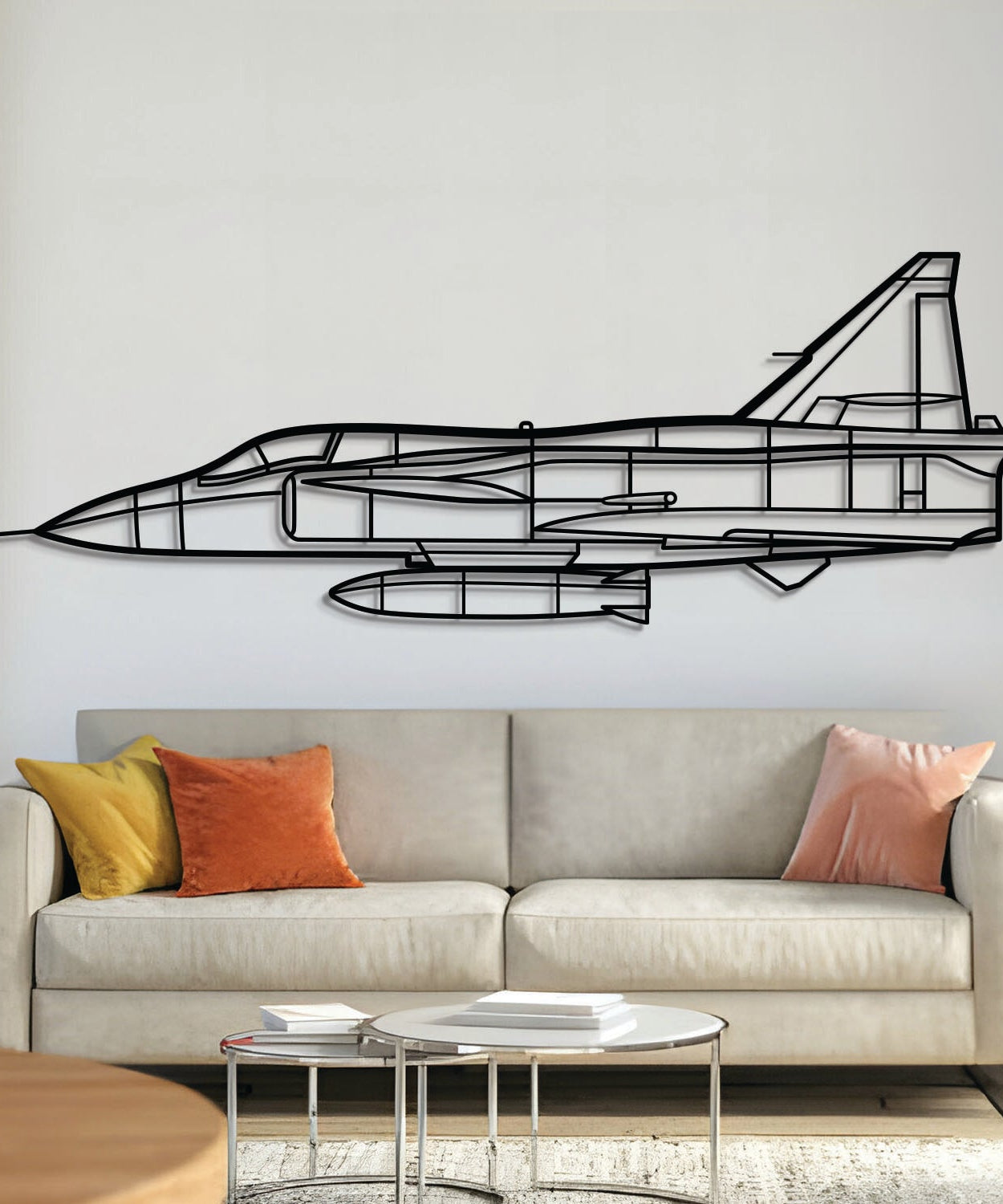 JA37 C Viggen Kampfflugzeug Wandbild aus Metall – NCP0231