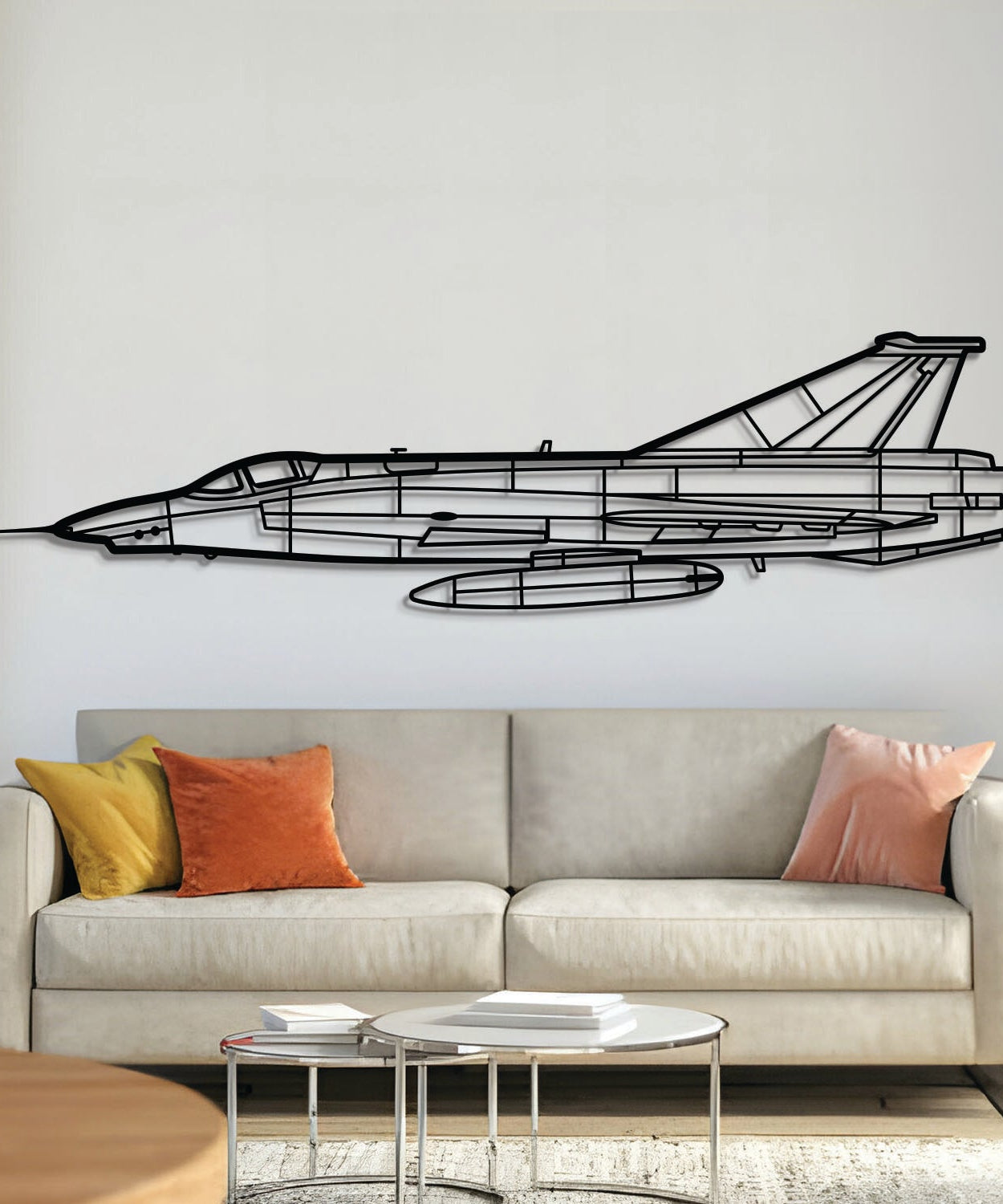 RF-35 Draken Metallflugzeug Wandkunst - NCP0194