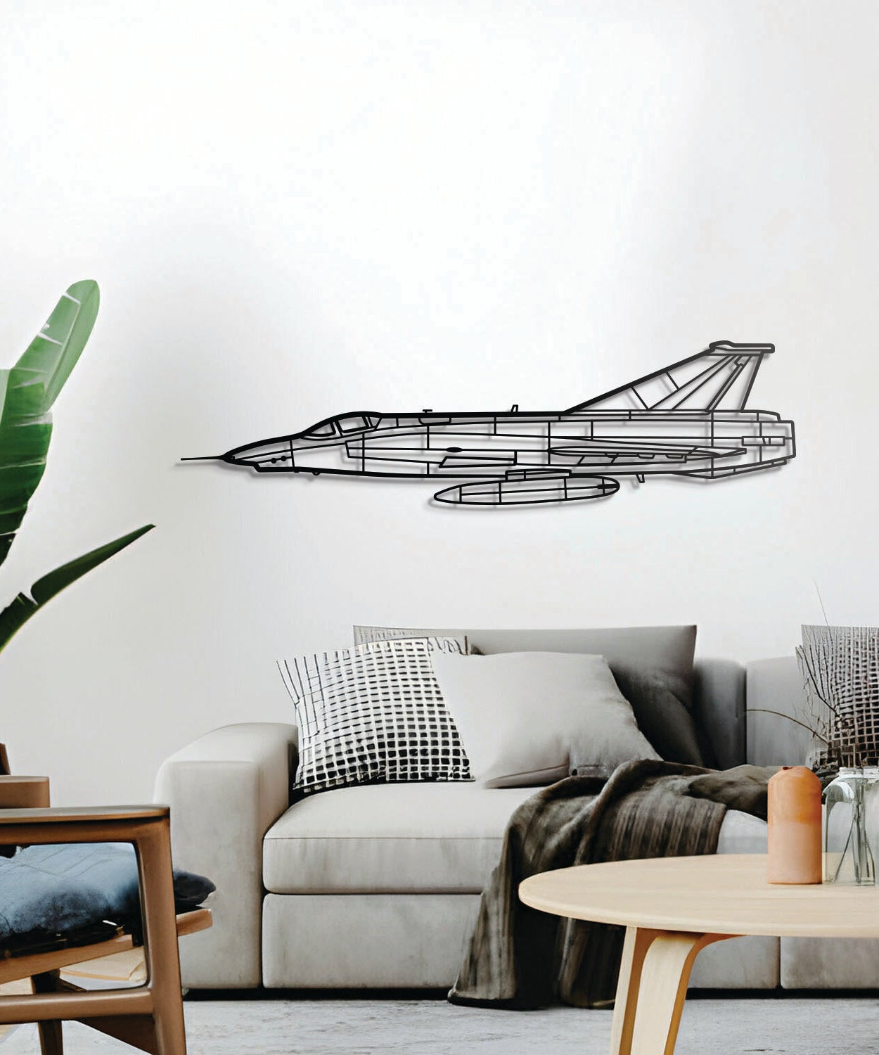 RF-35 Draken Metallflugzeug Wandkunst - NCP0194