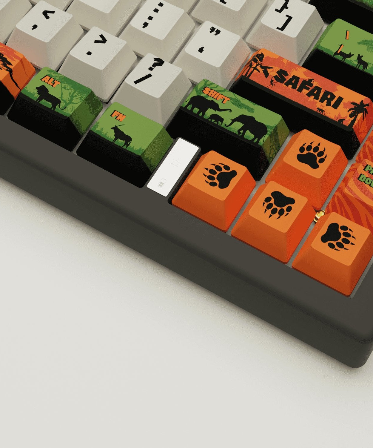 Safari Design Keycaps and Mechanical Keyboard