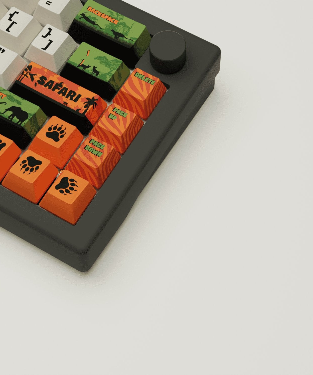 Safari Design Keycaps and Mechanical Keyboard