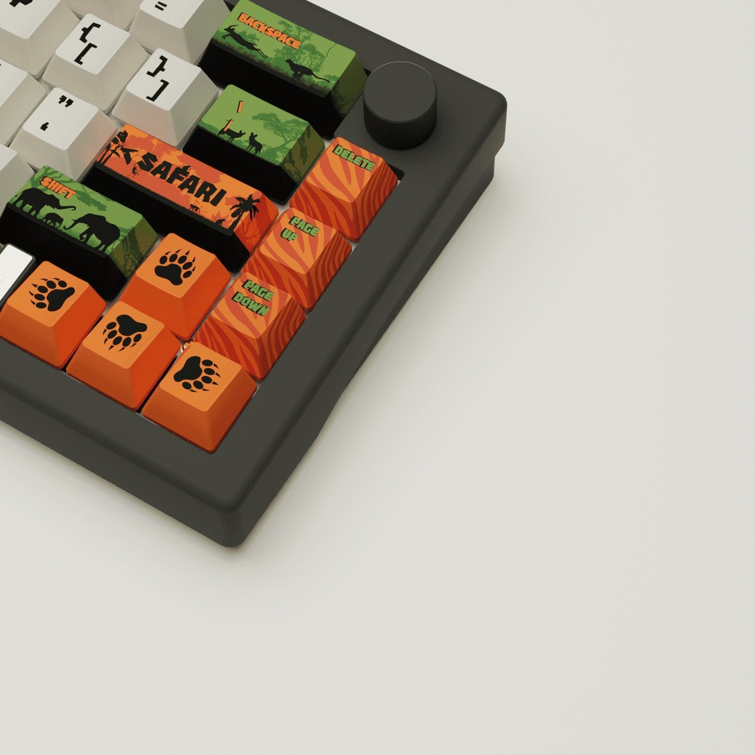 Safari Design Keycaps and Mechanical Keyboard