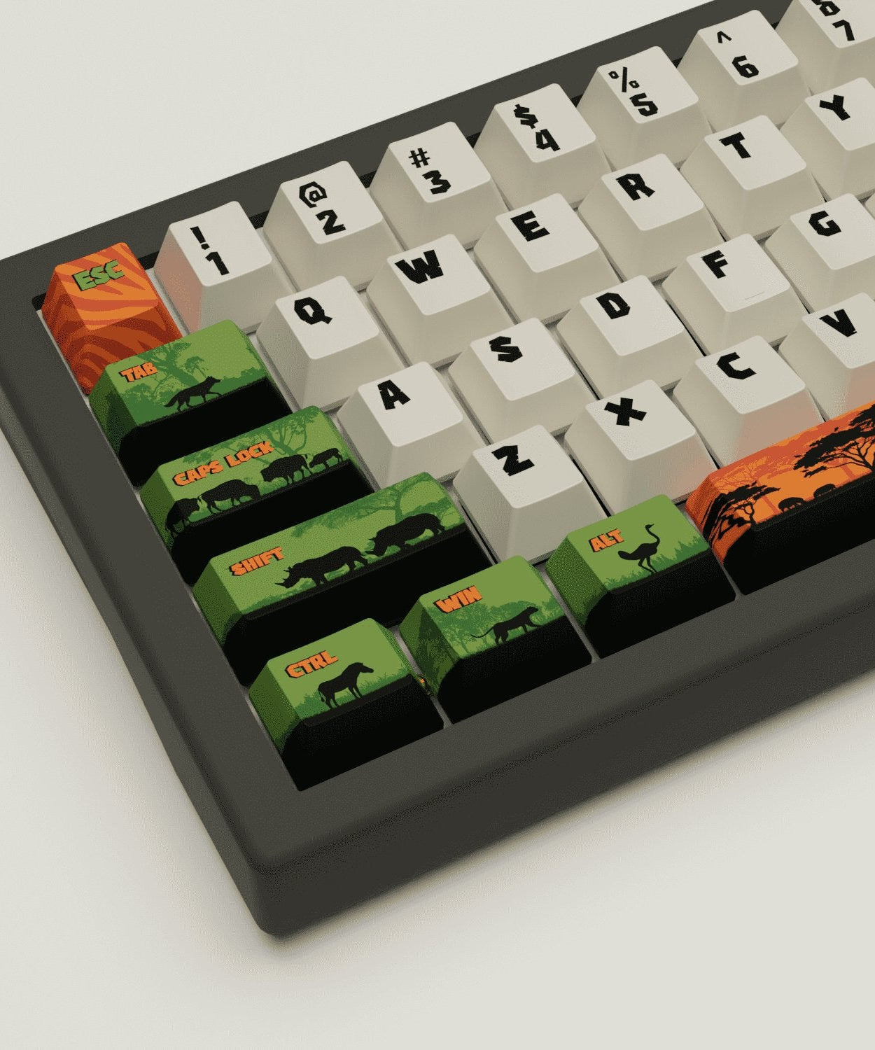 Safari Design Keycaps and Mechanical Keyboard