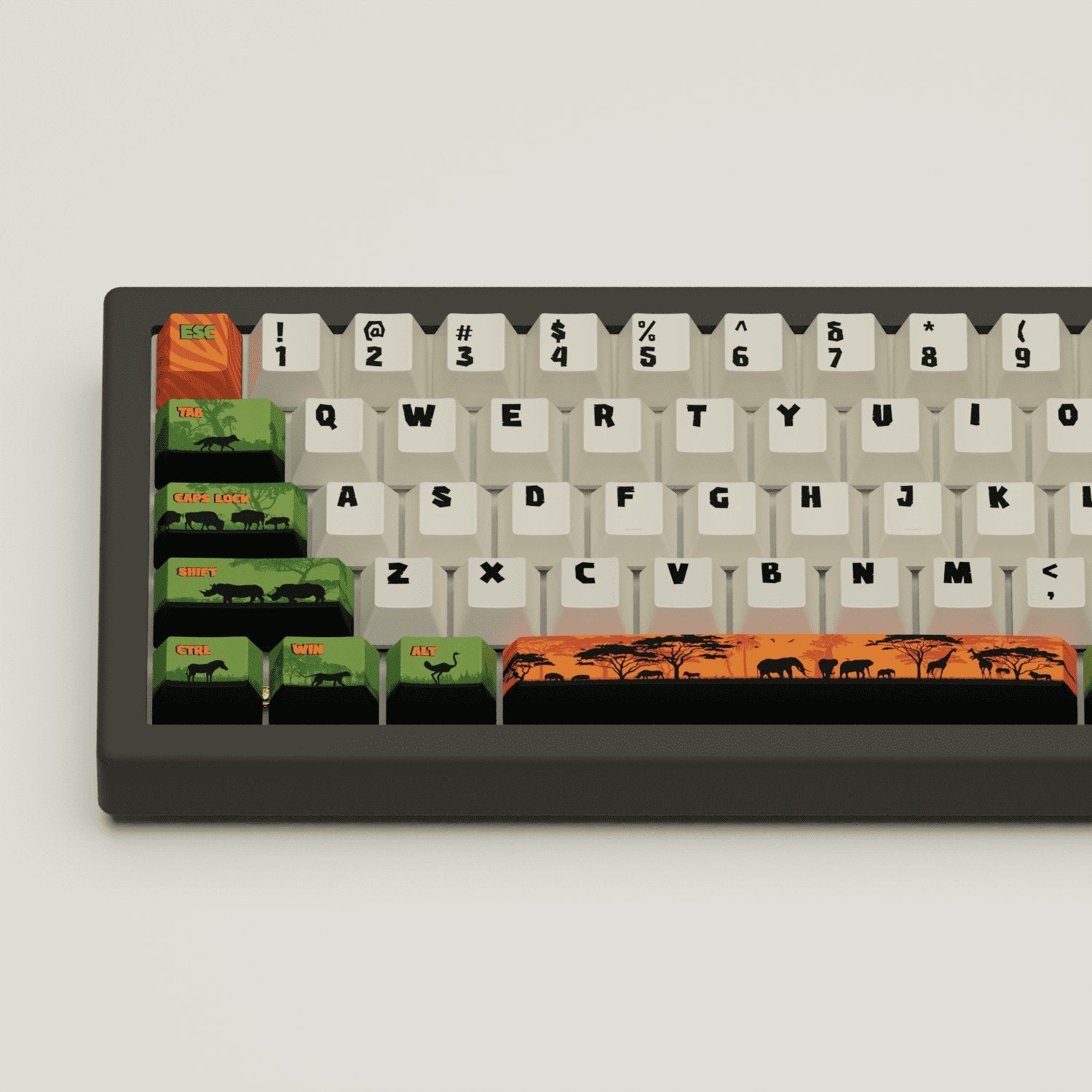 Safari Design Keycaps and Mechanical Keyboard