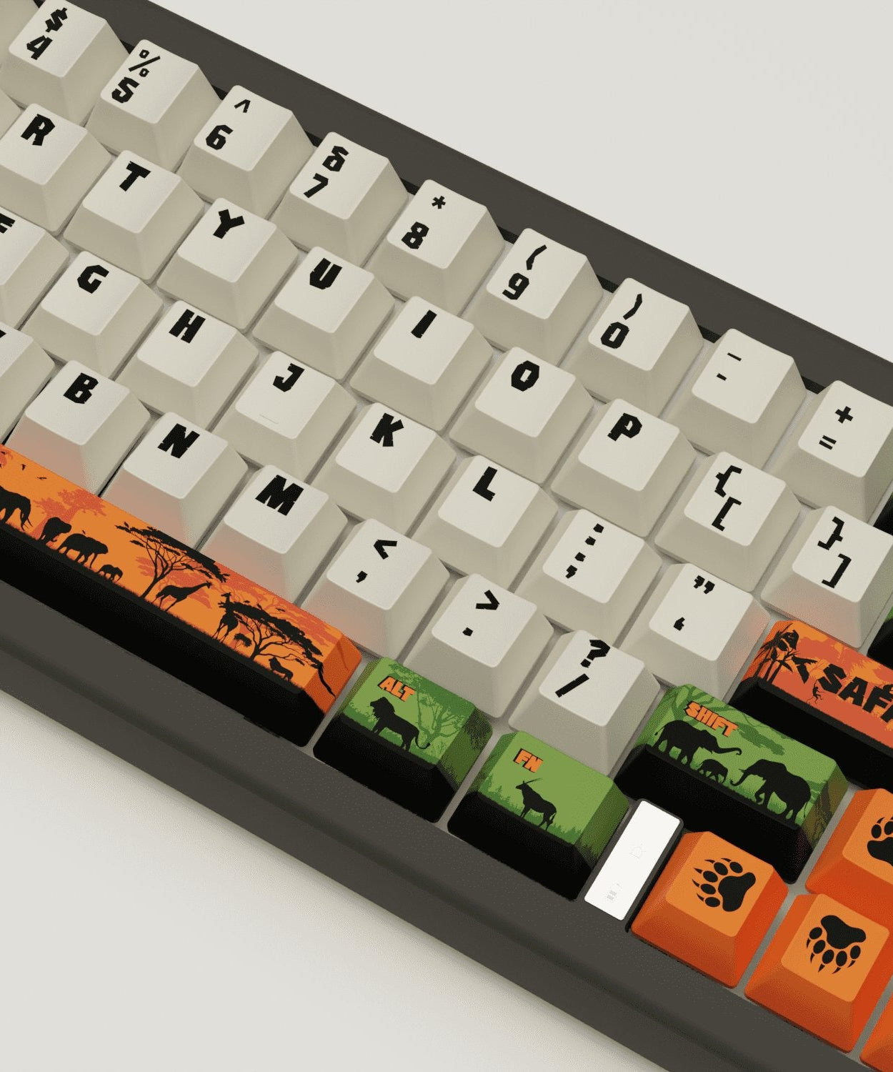 Safari Design Keycaps and Mechanical Keyboard