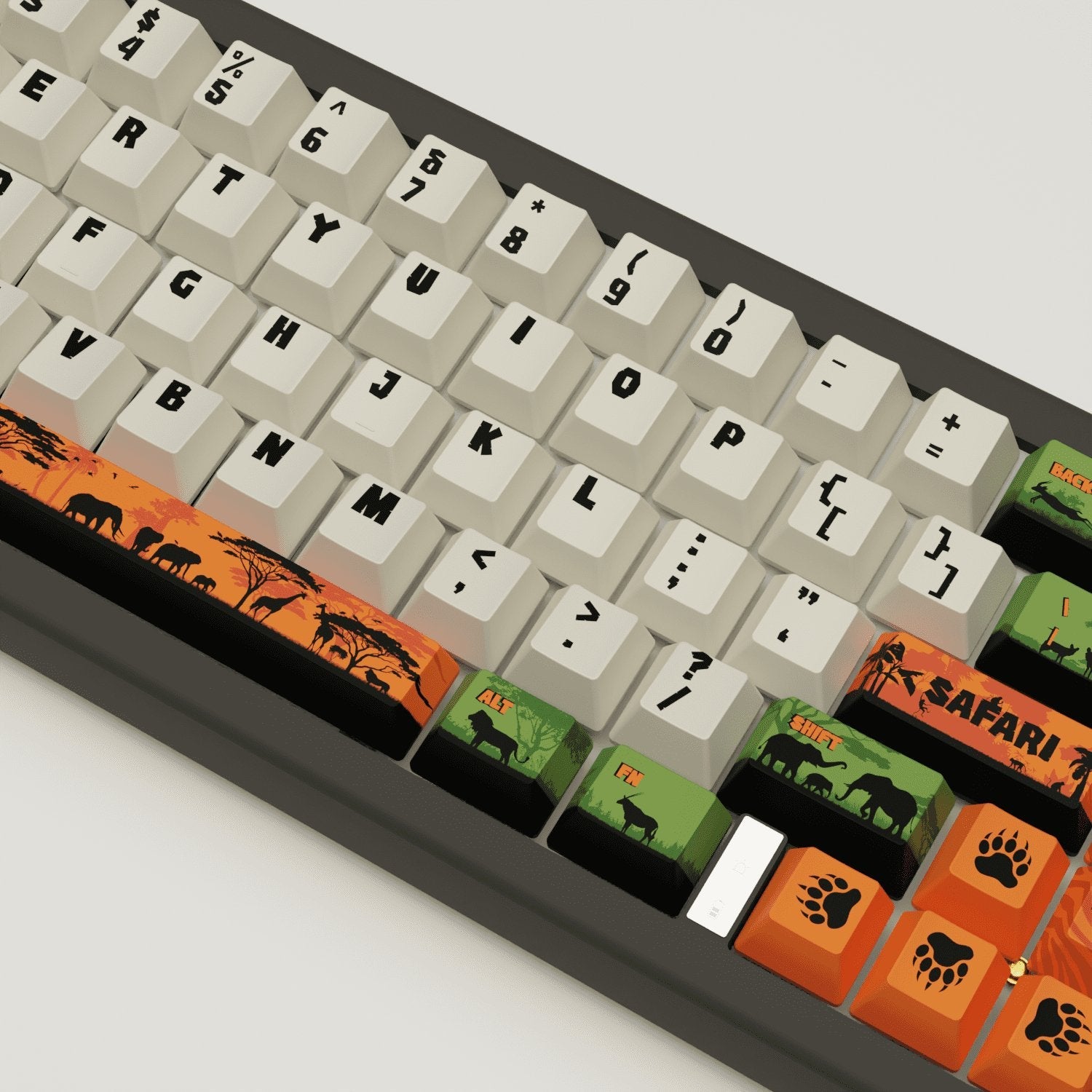 Safari Design Keycaps and Mechanical Keyboard