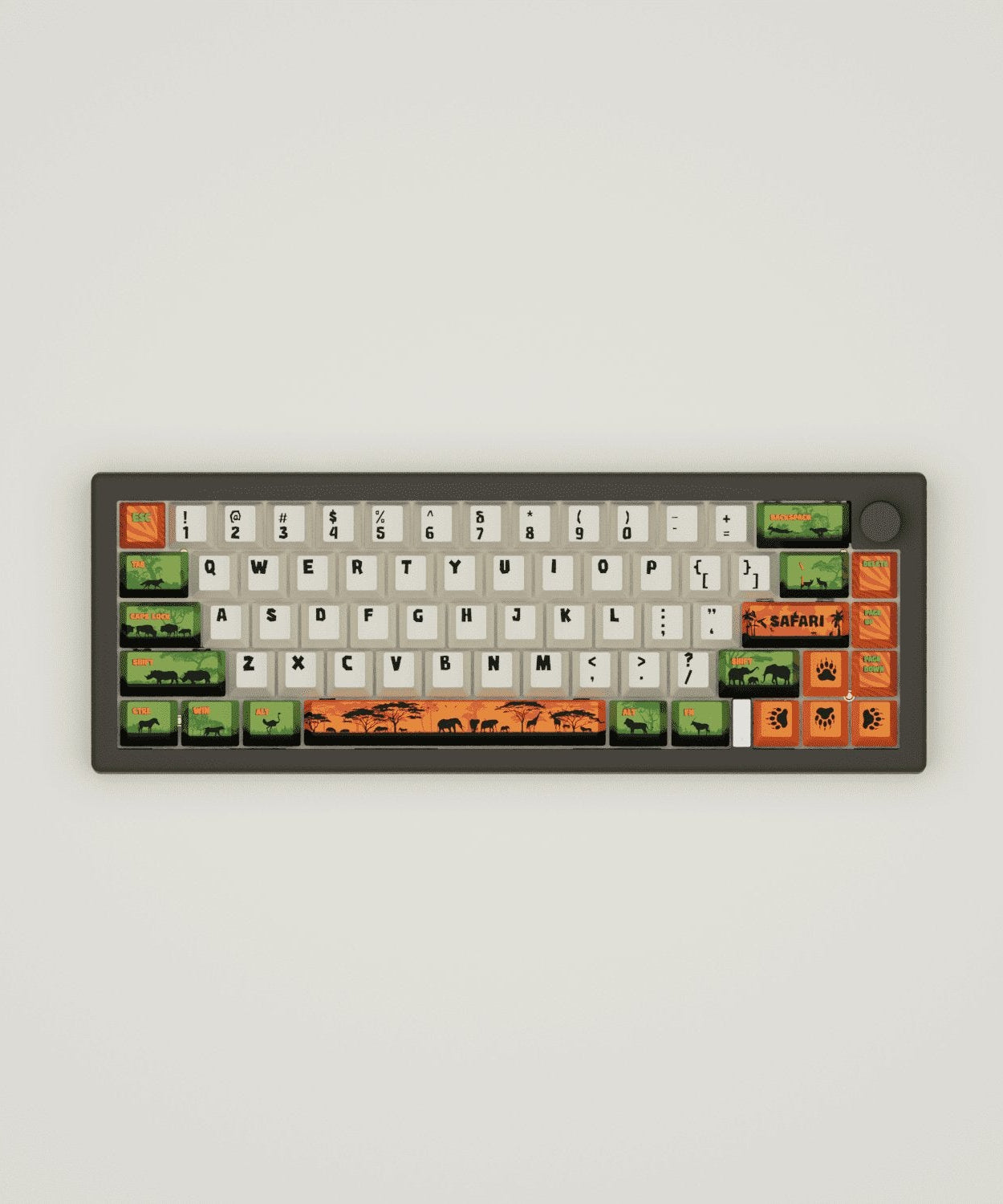 Safari Design Keycaps and Mechanical Keyboard