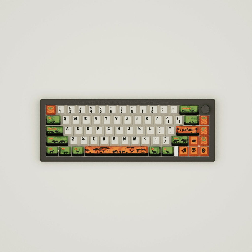 Safari Design Keycaps and Mechanical Keyboard