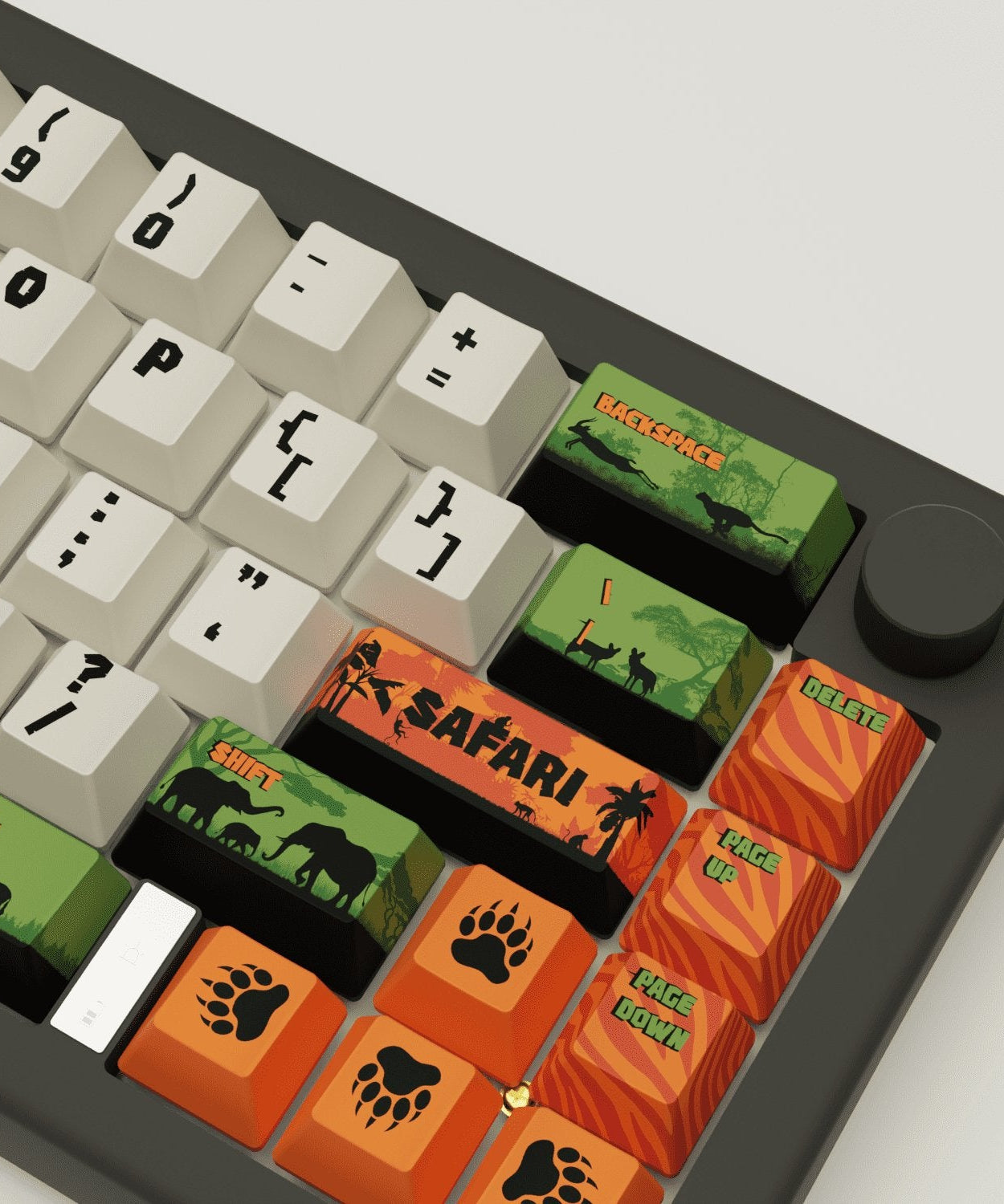 Safari Design Keycaps and Mechanical Keyboard