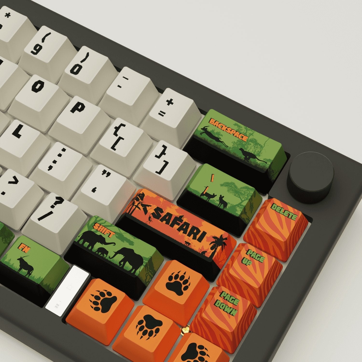 Safari Design Keycaps and Mechanical Keyboard