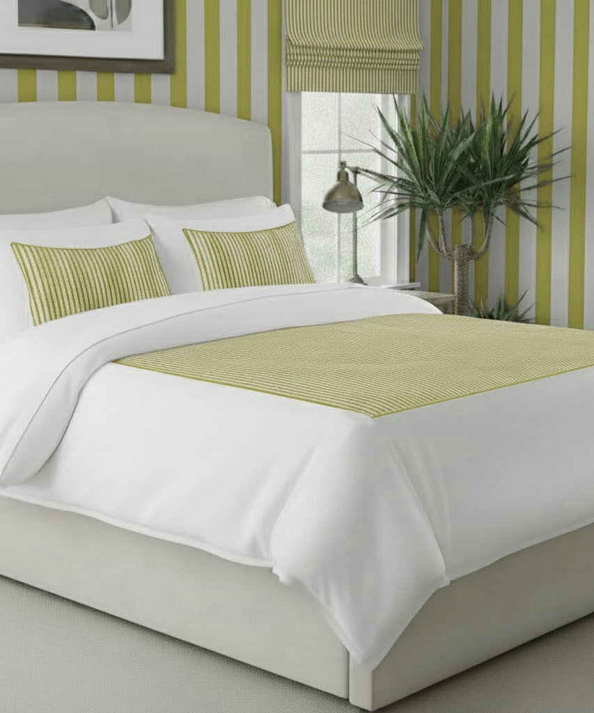 Classic Applique Ticking Stripe Cotton Duvet Cover Set