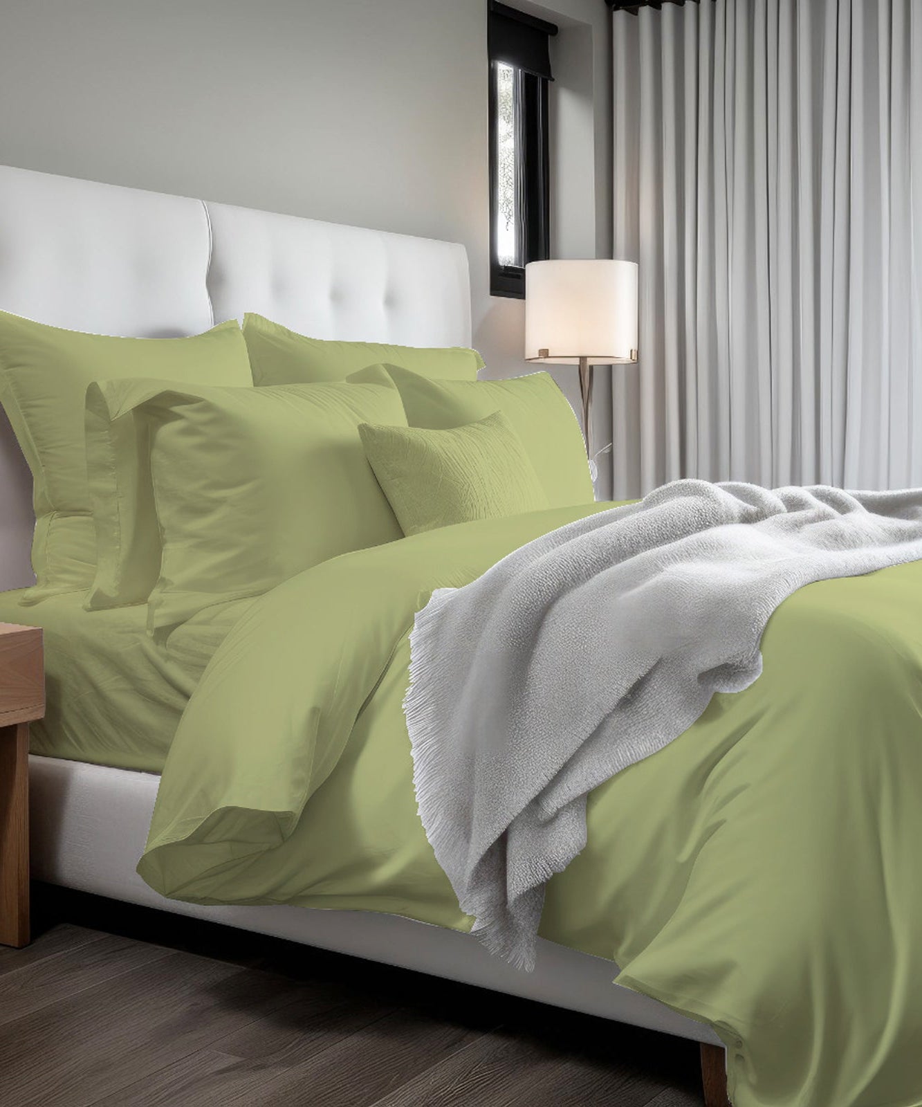 400TC Cotton Sateen Solid Duvet Cover Set