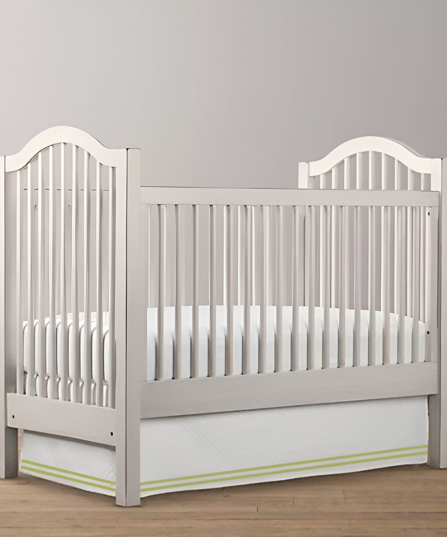 Double Embroidery Cotton Crib Skirt