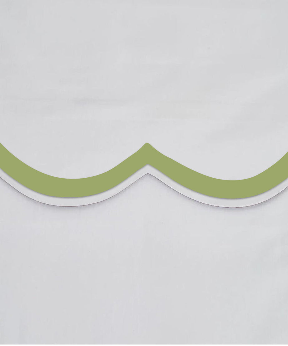 400TC Applique Scalloped Embroidery Cotton Duvet Cover Set