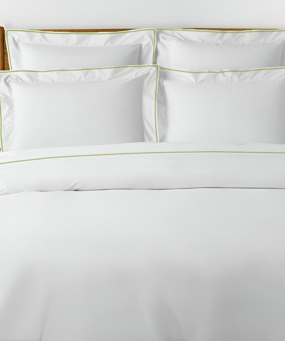400TC Embroidery Cotton Sateen Solid Duvet Cover Set