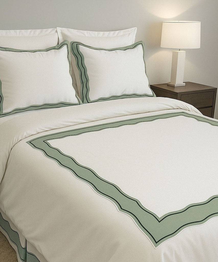 Sagrisa Applique Embroidery Cotton Duvet Cover Set
