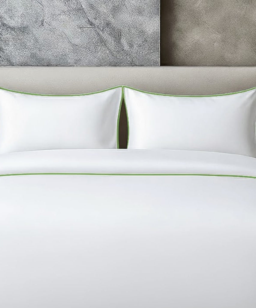 400 TC 100% Tencel Soft Silk Piping Duvet Cover Set