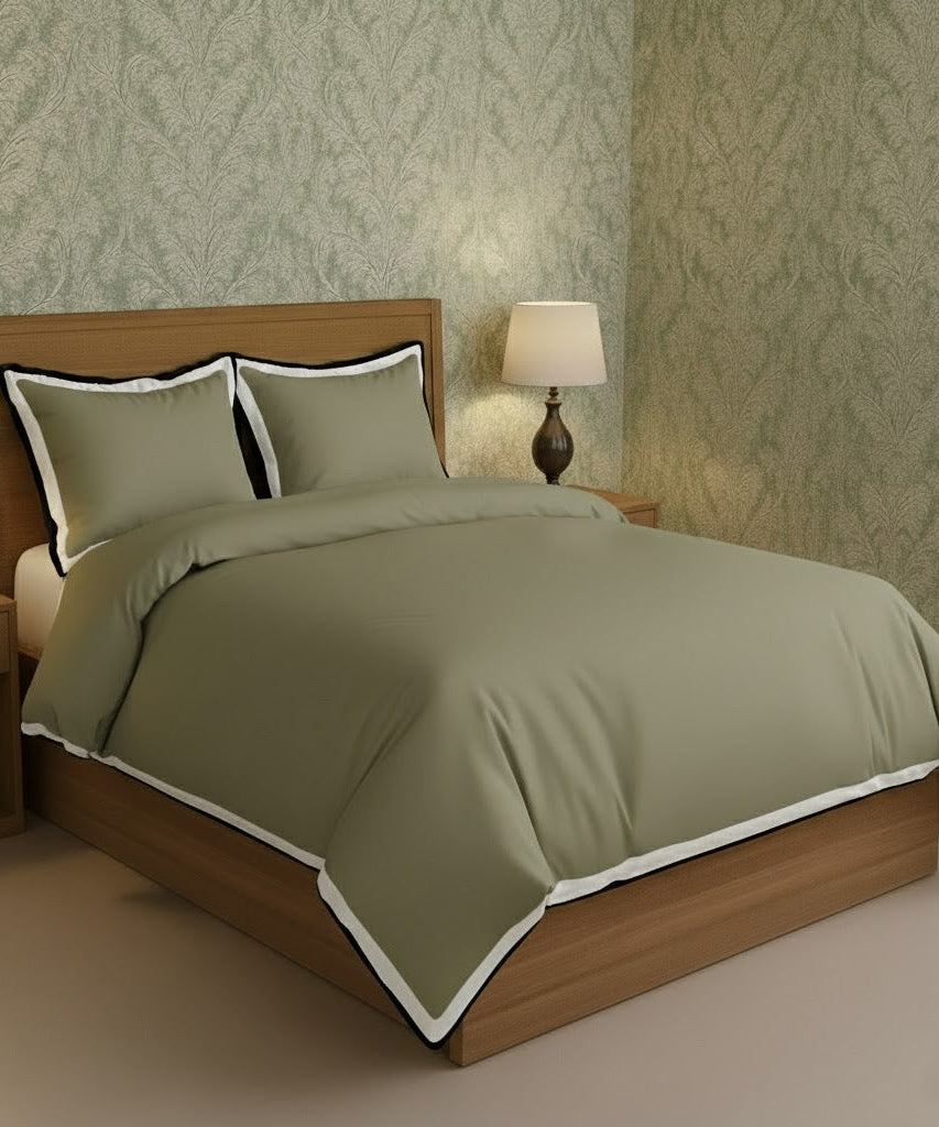 Black & White Border Frame Duvet Cover Set