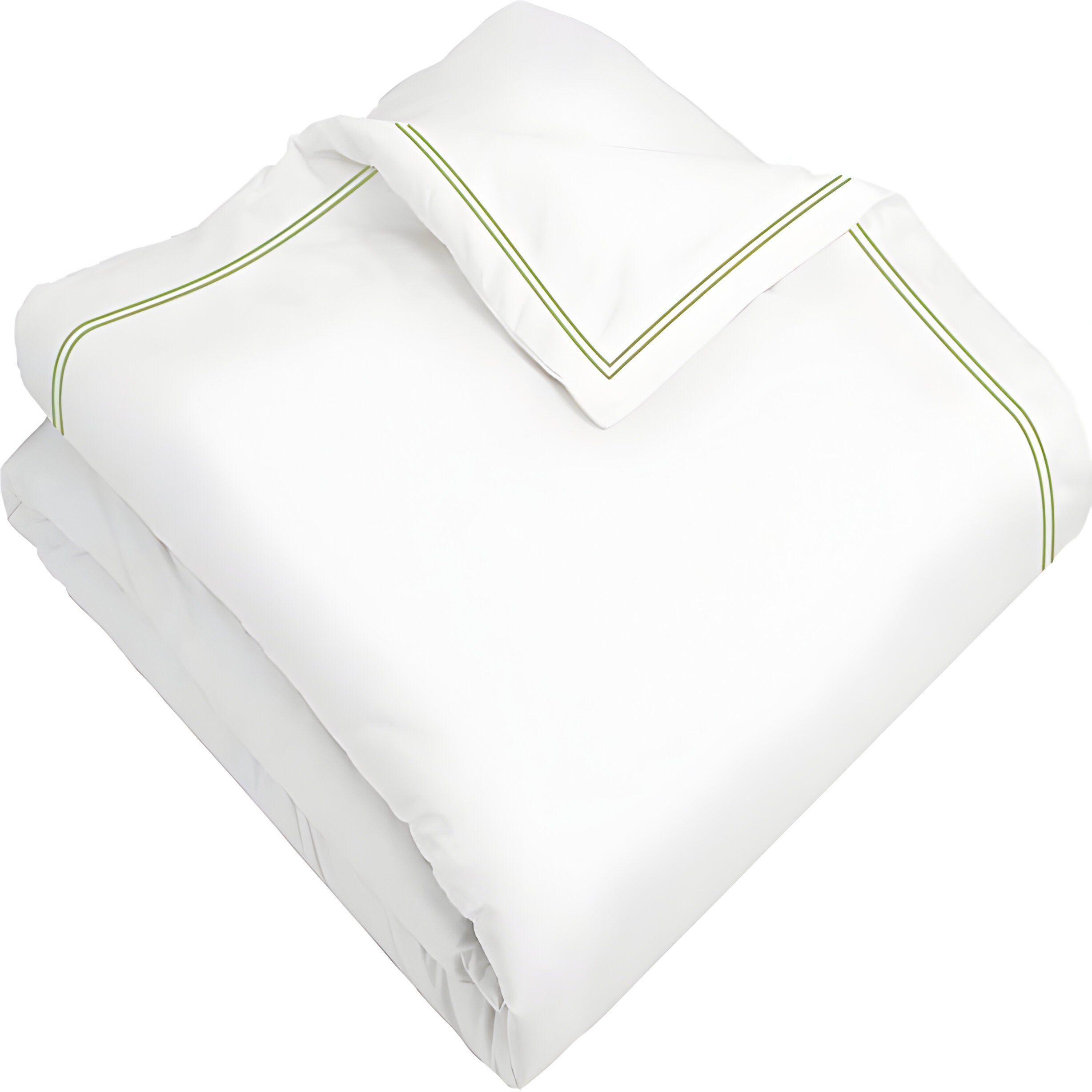 400TC Cotton Double Edge Embroidery Sateen Solid Duvet Cover Set