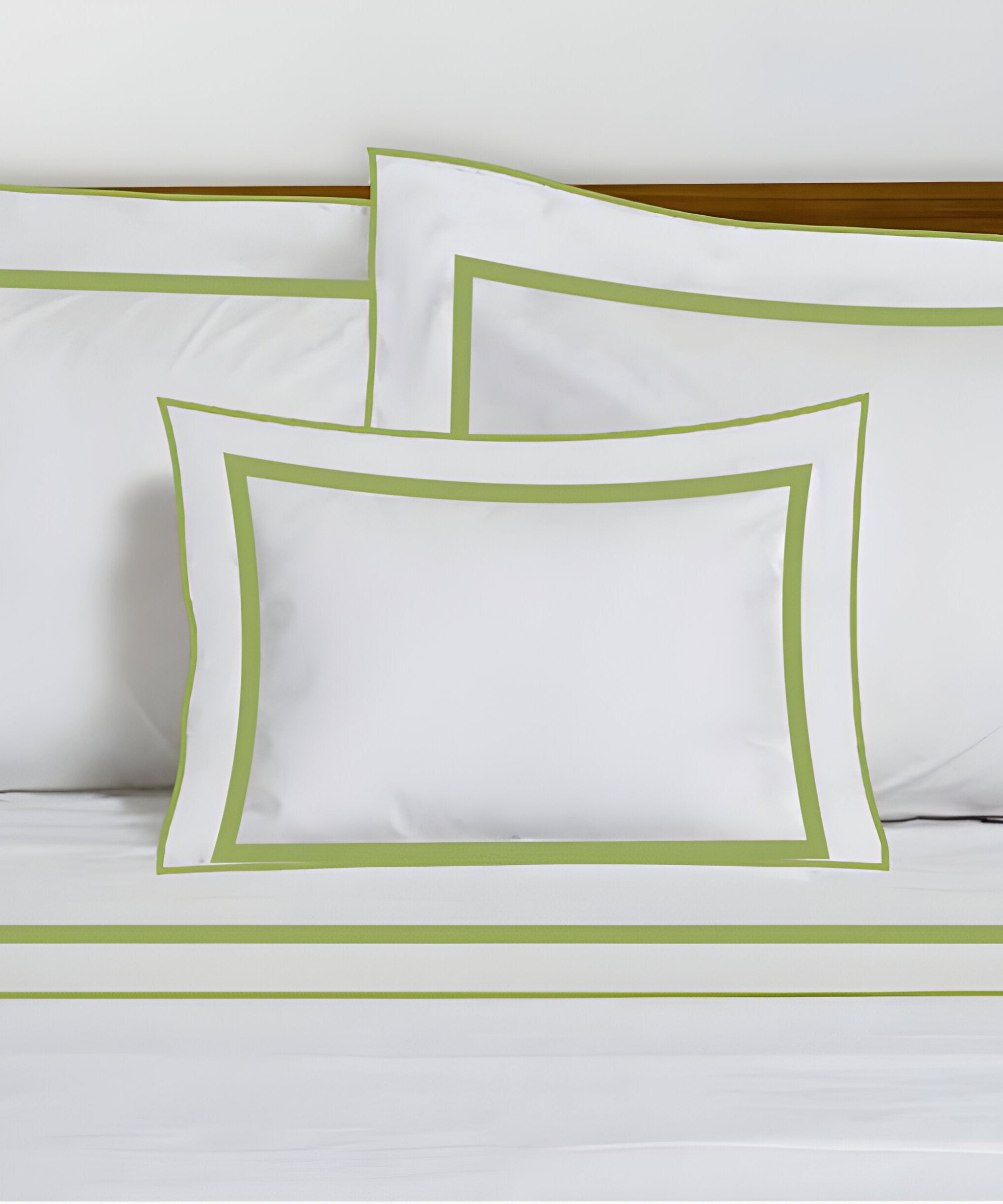 400TC Embroidery & Border Cotton Sateen Solid Duvet Cover Set