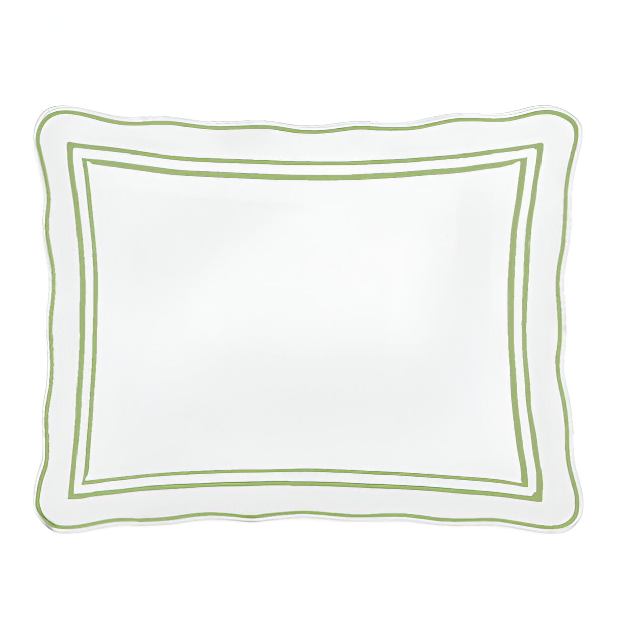 400TC Wavy Embroidery & Border Cotton Sateen Solid Duvet Cover Set